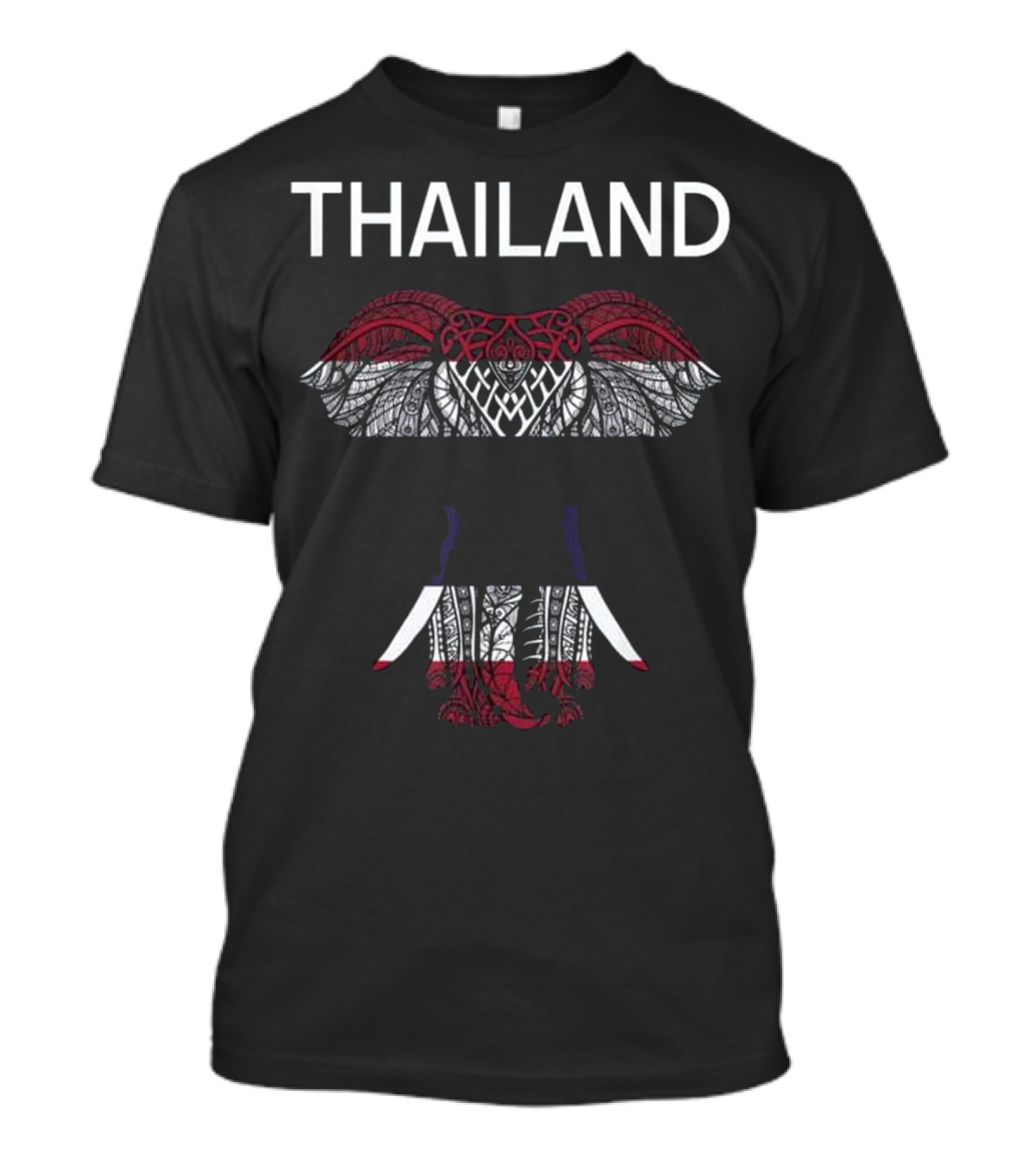 Thailand Elephant Ornate Souvenir T-Shirt