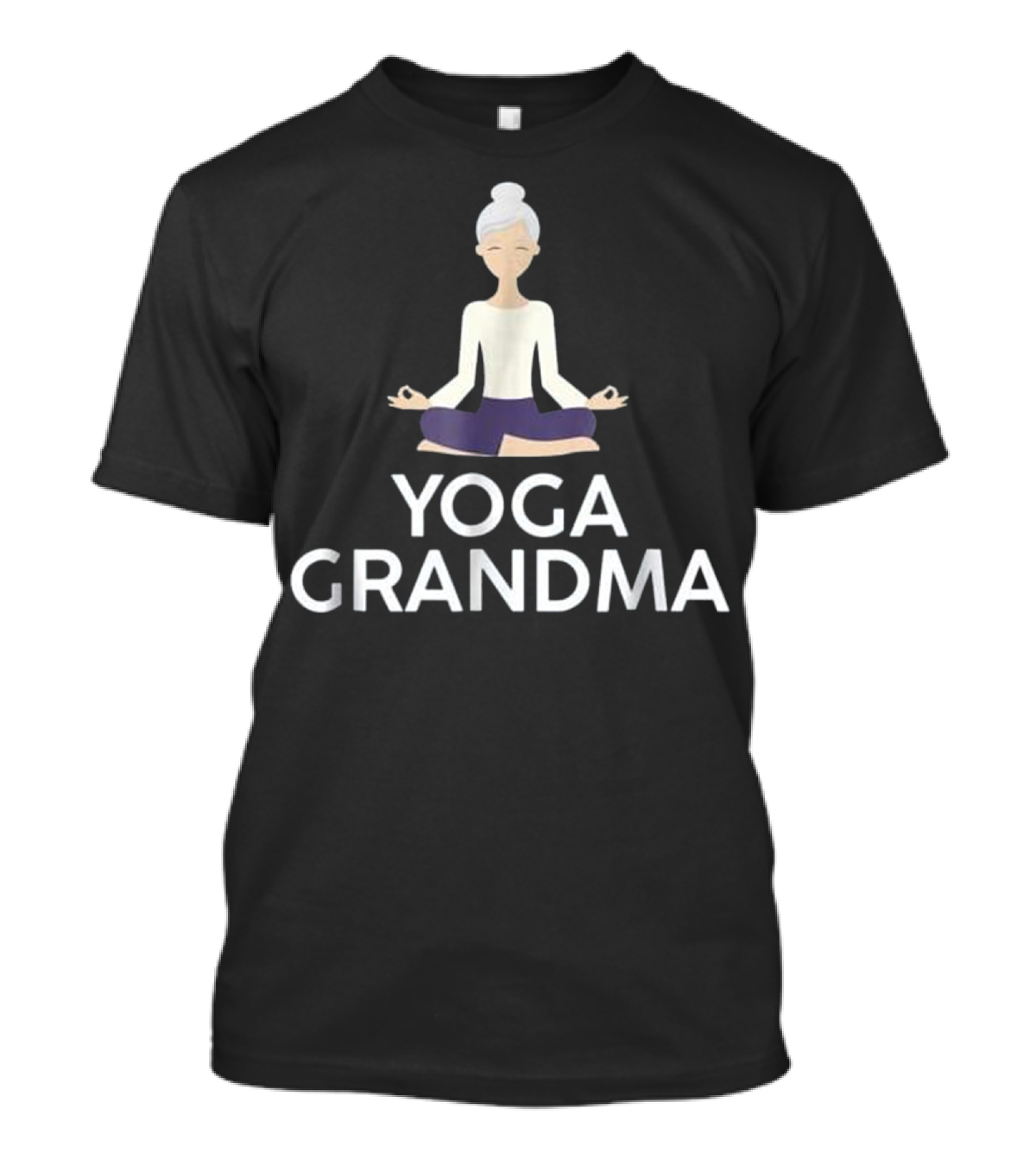 Yoga Grandma Meditating Grandmother Sitting Pose T-Shirt