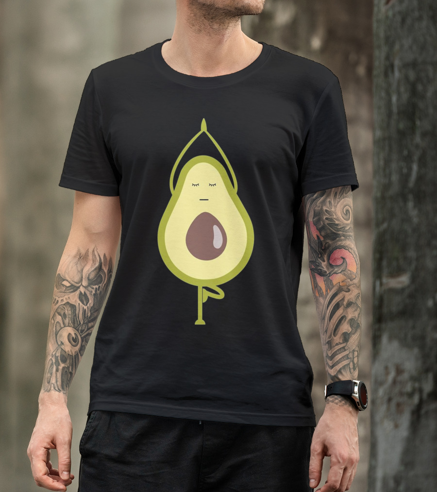 Yoga Tree Pose Avocado Balance T-Shirt