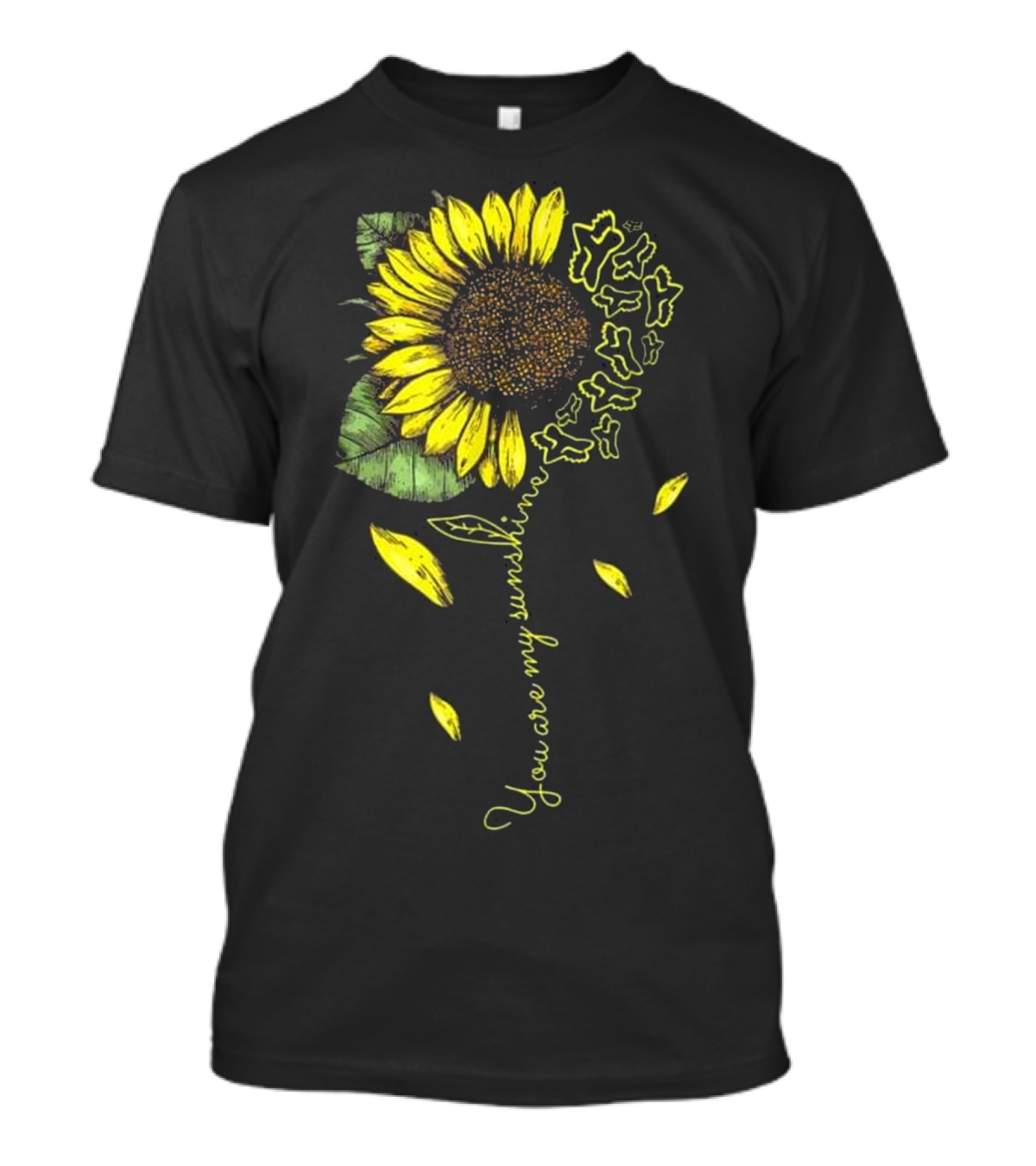 You Are My Sunshine Sunflowers MX Motocross Inspired Motif T-Shirt