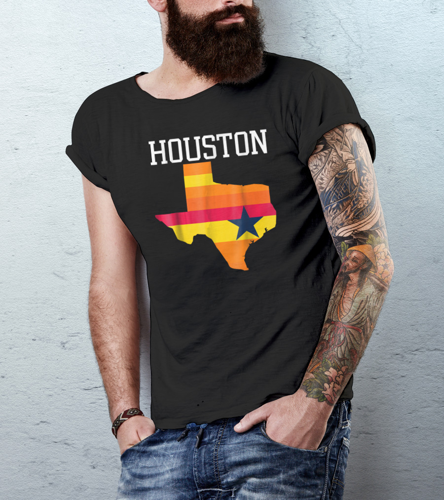 Houston Retro Texas Flag T-Shirt