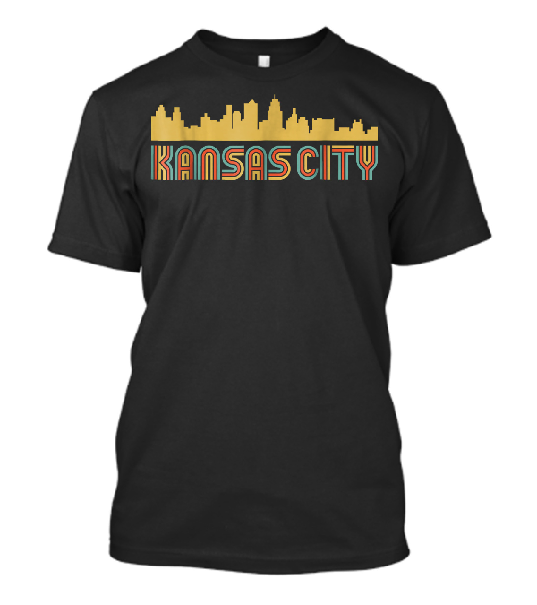 Kansas City Missouri Vintage Retro Skyline T-Shirt