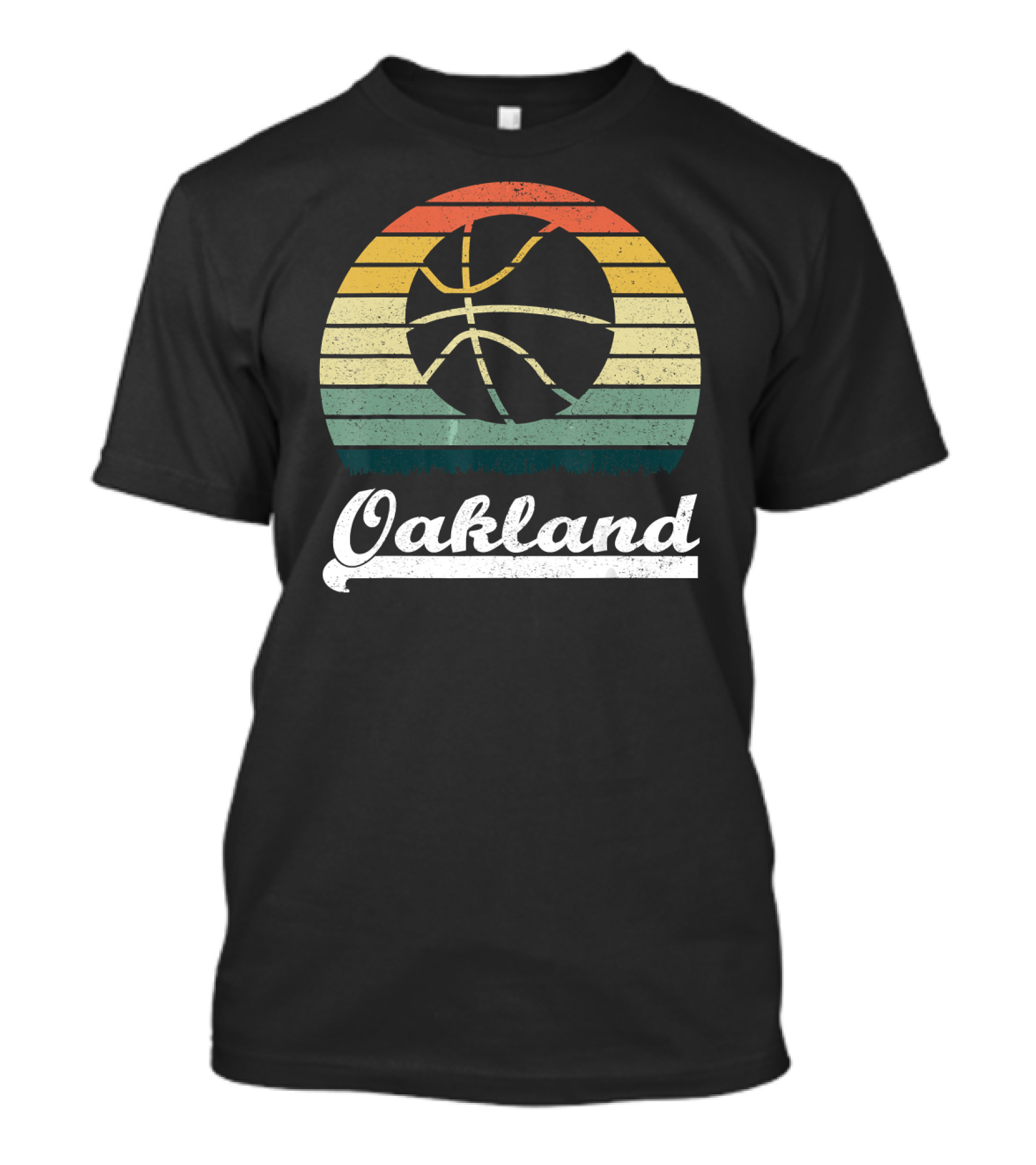 Oakland Vintage Retro Basketball Sunset Coach M T-Shirt