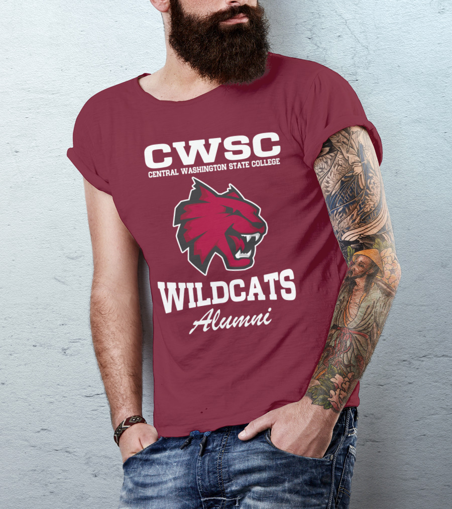 CWSC Central Washington State College Wildcats Alumni T-Shirt