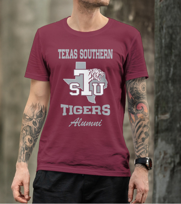 Texas Southern Tigers TSU Alumni Texas Outline T-Shirt