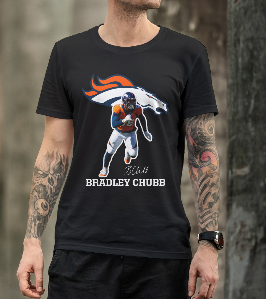 Bradley Chubb Denver Broncos Player Signature T-Shirt