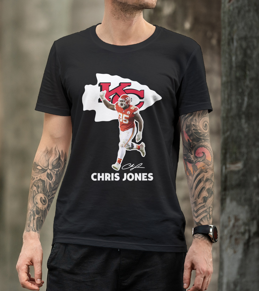 Chris Jones KC Chiefs Player 95 Signature T-Shirt