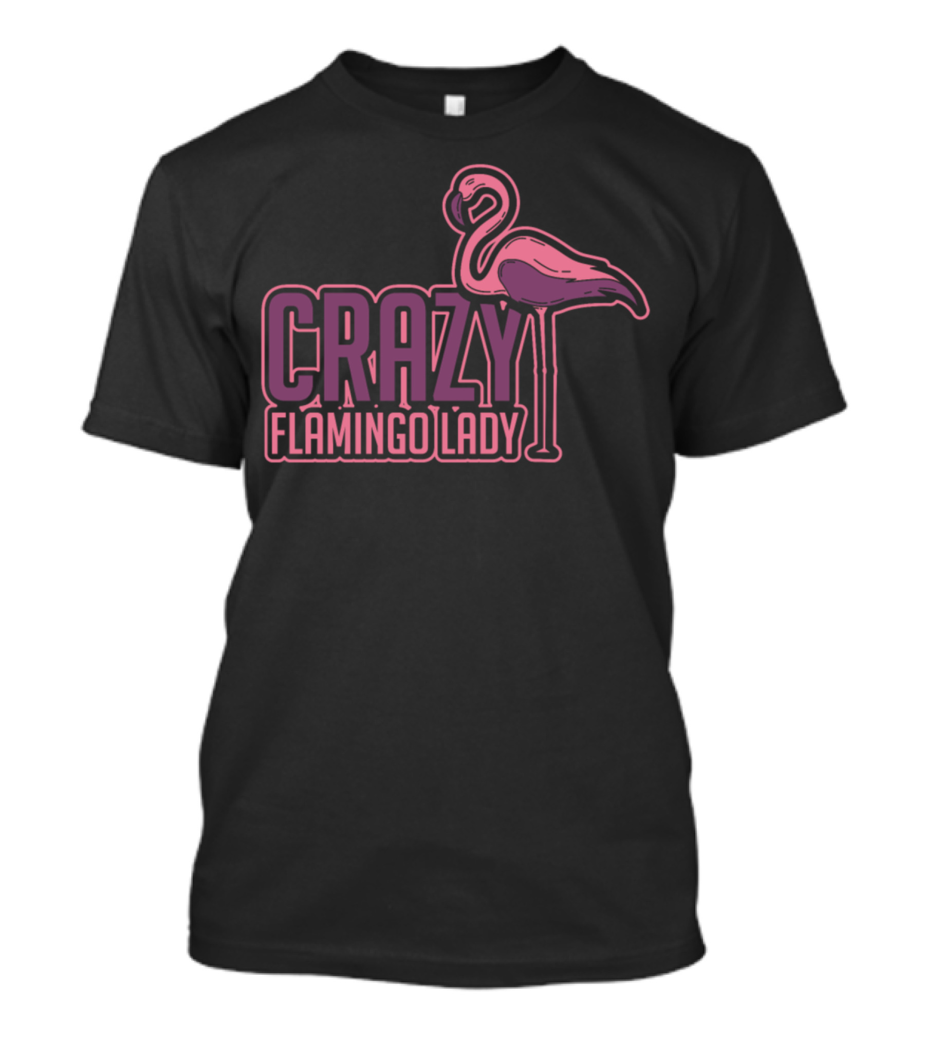 Crazy Flamingo Lady T-Shirt