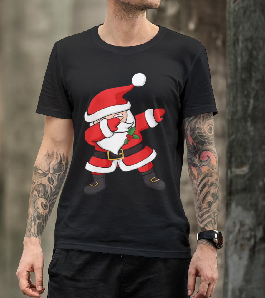 Funny Santa Dabbing Christmas Dance T-Shirt
