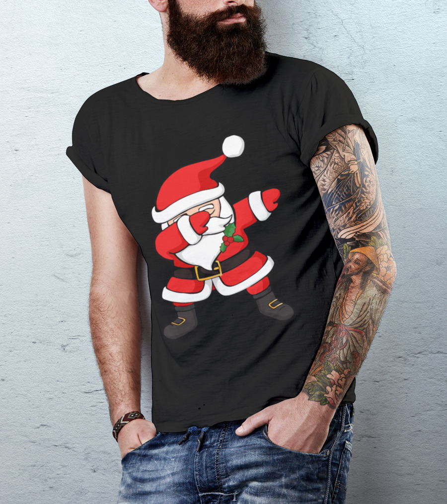 Funny Santa Dabbing Christmas Dance T-Shirt