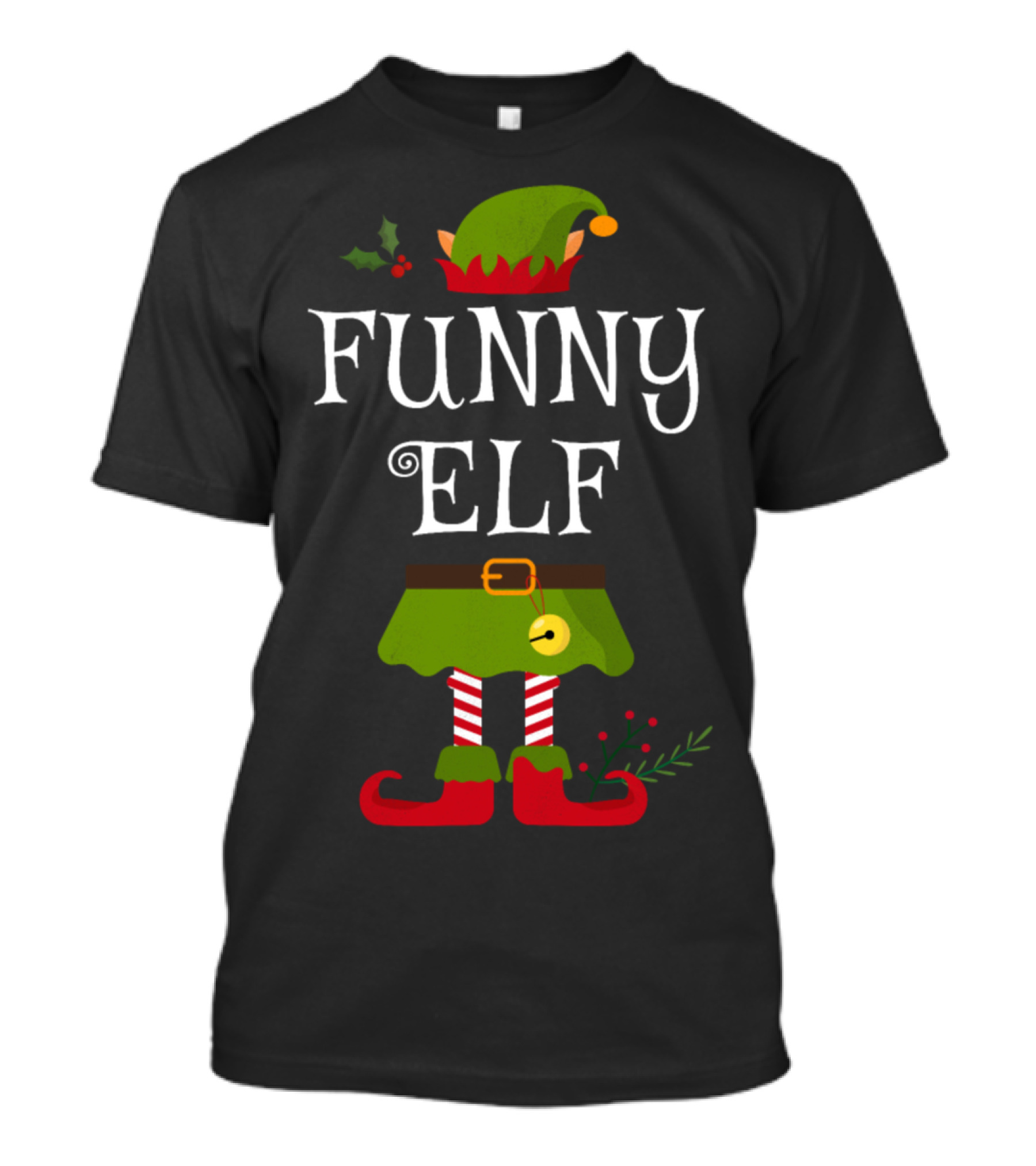 Funny Elf Family Matching Group Christmas Costume T-Shirt