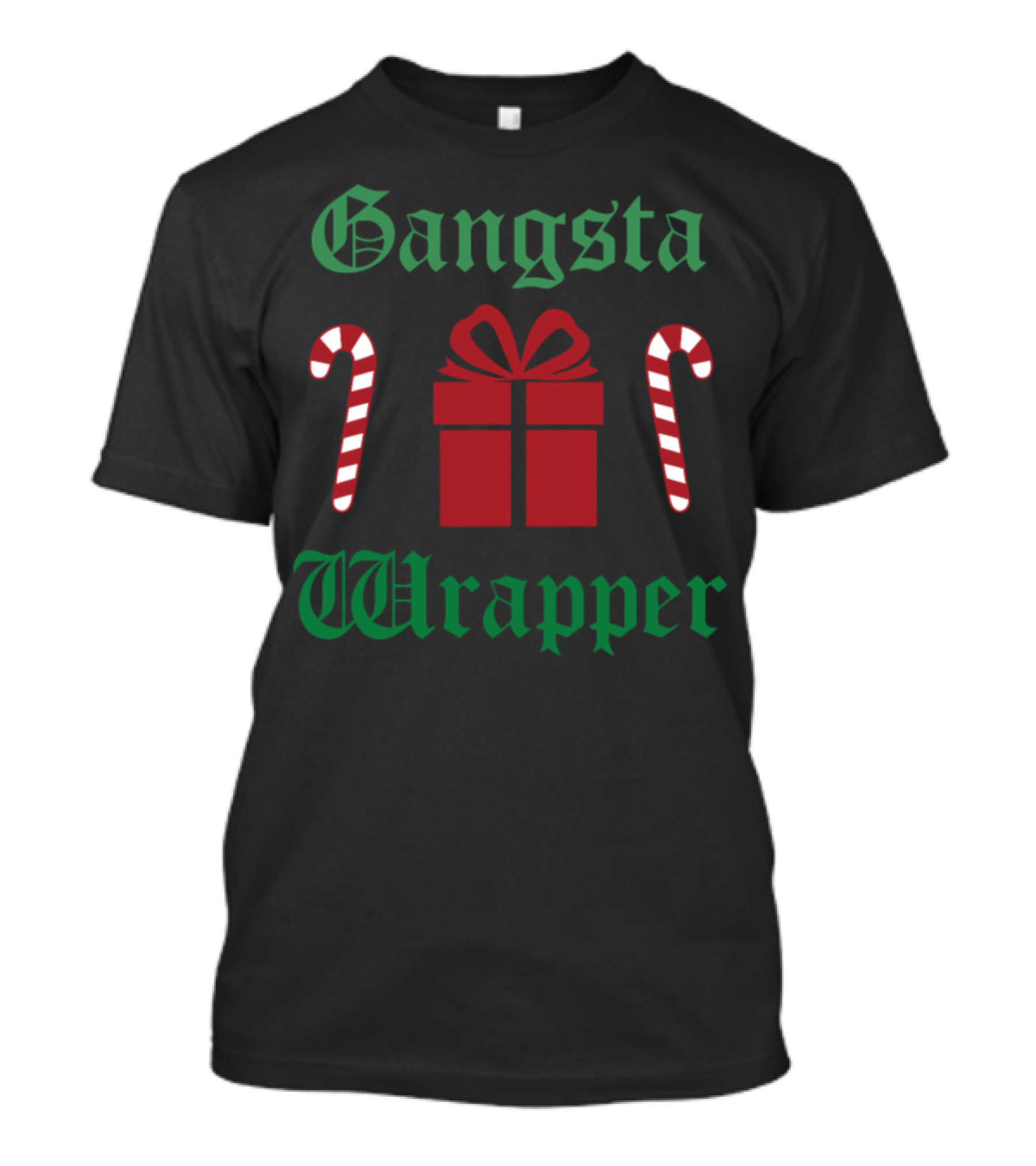 Gangsta Wrapper Candy Canes Christmas Gift T-Shirt