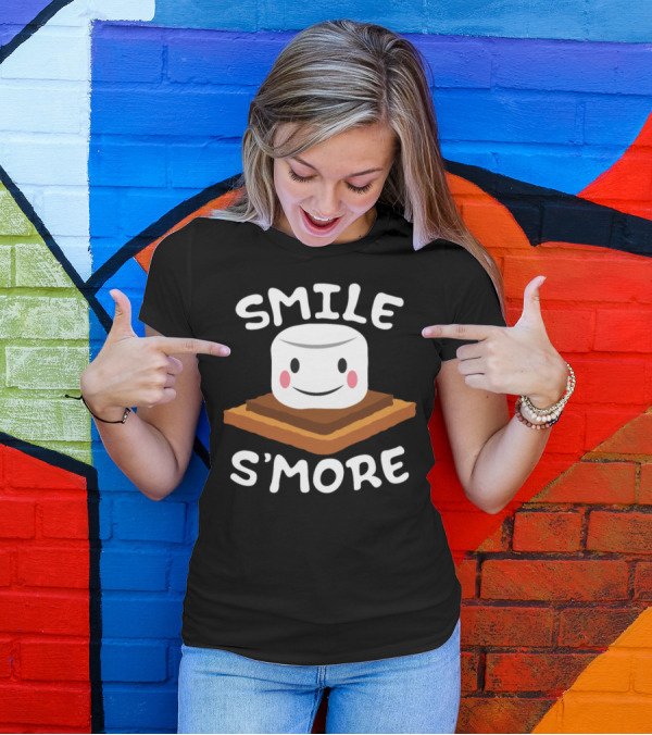 Smile S'more Funny Kids Camping Marshmallow Lover T-Shirt