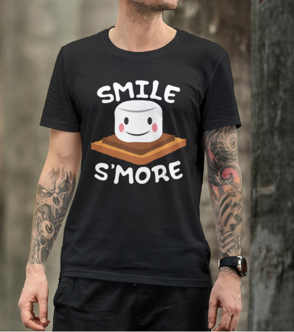 Smile S'more Funny Kids Camping Marshmallow Lover T-Shirt
