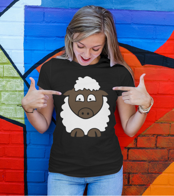 Funny Sheep Whimsical Cartoon T-Shirt