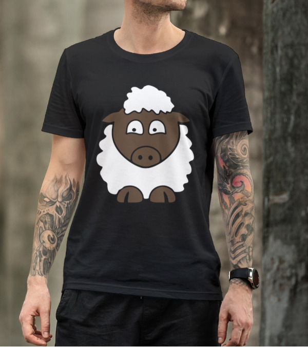 Funny Sheep Whimsical Cartoon T-Shirt