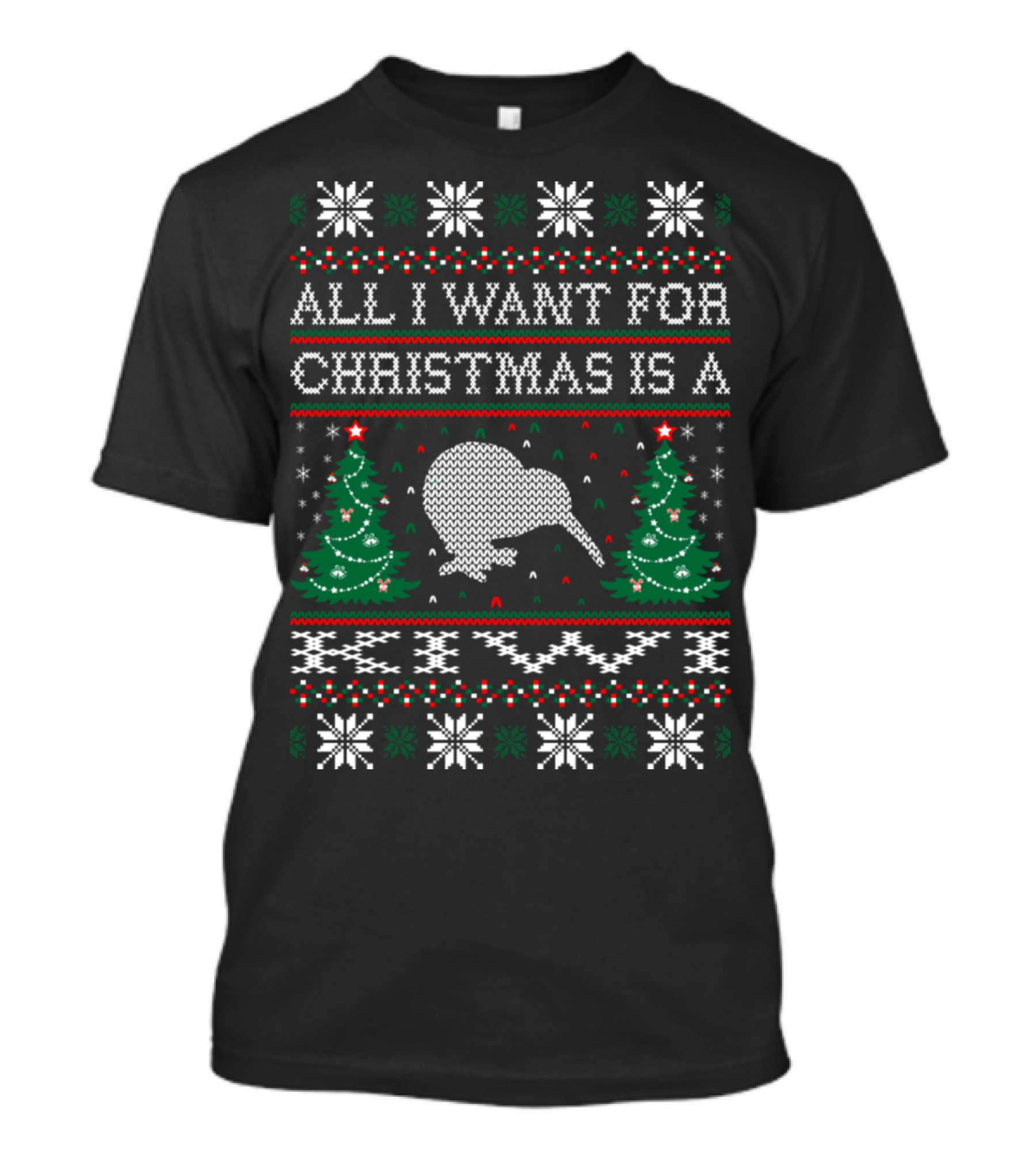 All I Want For Christmas Is A Kiwi Ugly Christmas T-Shirt