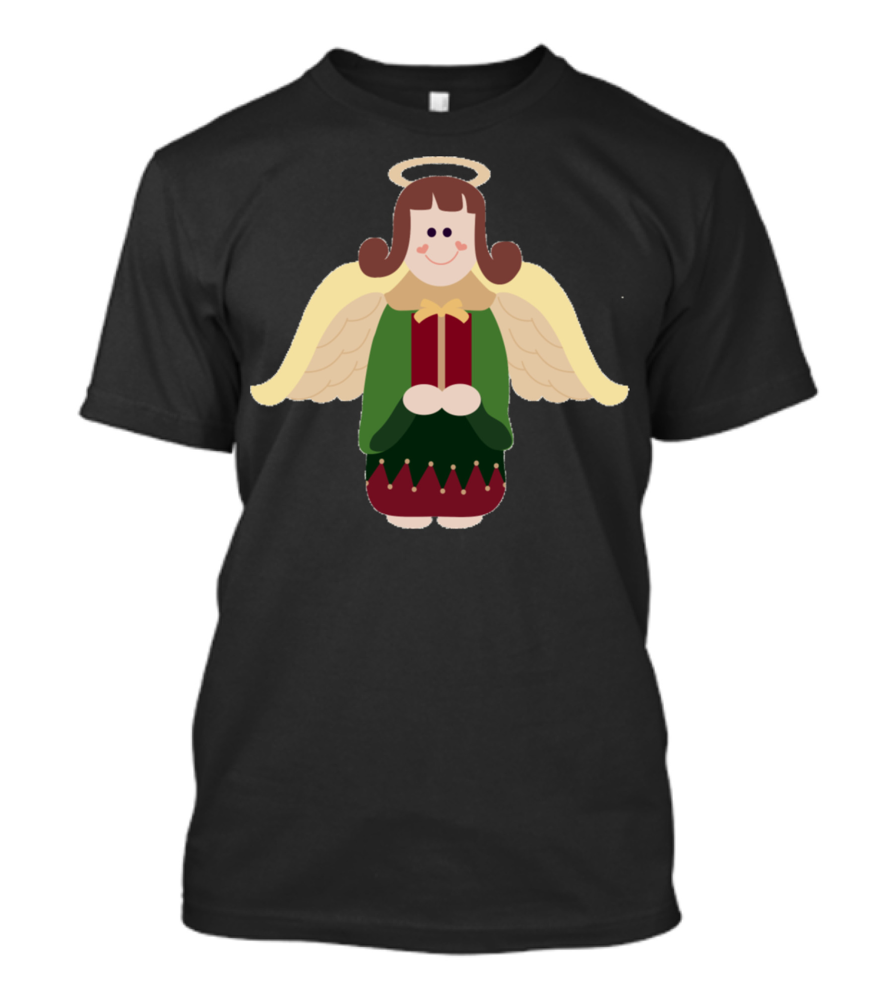 Angel Christmas Wings Halo Red Gift T-Shirt