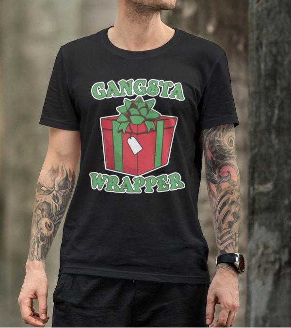 Gangsta Wrapper Christmas Holiday Party Gift Box T-Shirt