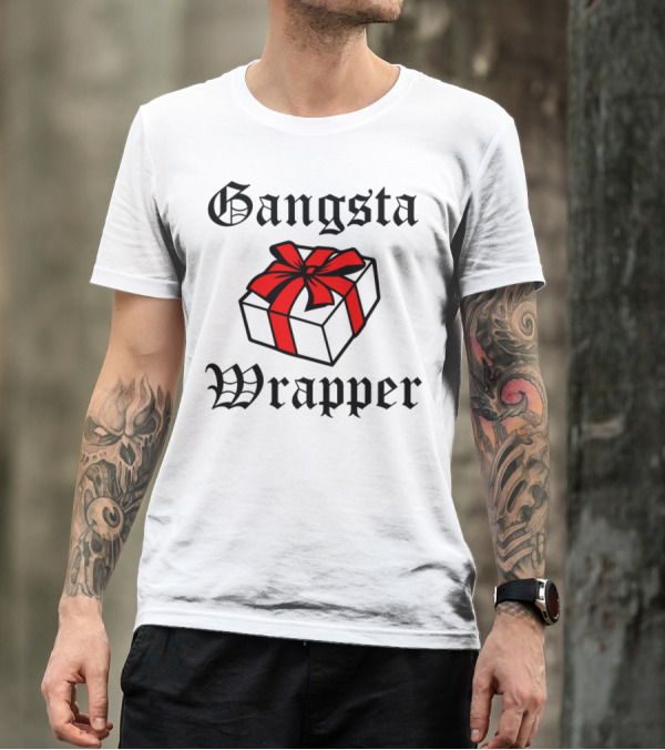 Gangsta Wrapper Red Bow Gift Box T-Shirt