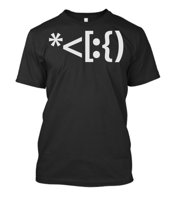 Geek Emoticons Santa Claus ASCII Face T-Shirt