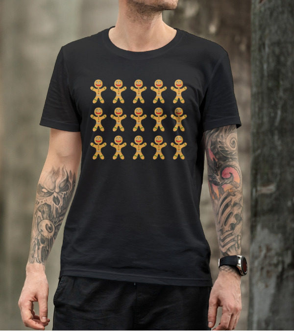 Gingerbread Man Army Cookie Squad Formation T-Shirt