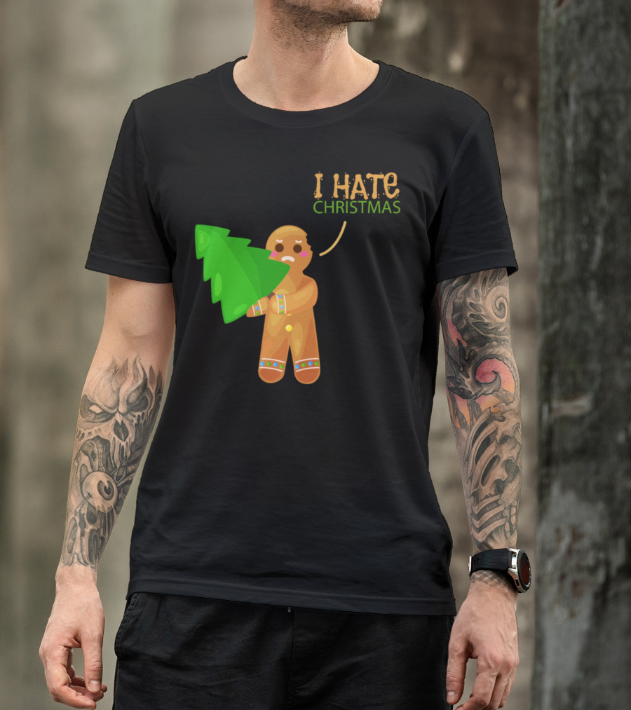 I Hate Christmas Gingerbread Man T-Shirt