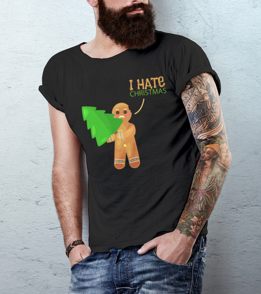 I Hate Christmas Gingerbread Man T-Shirt
