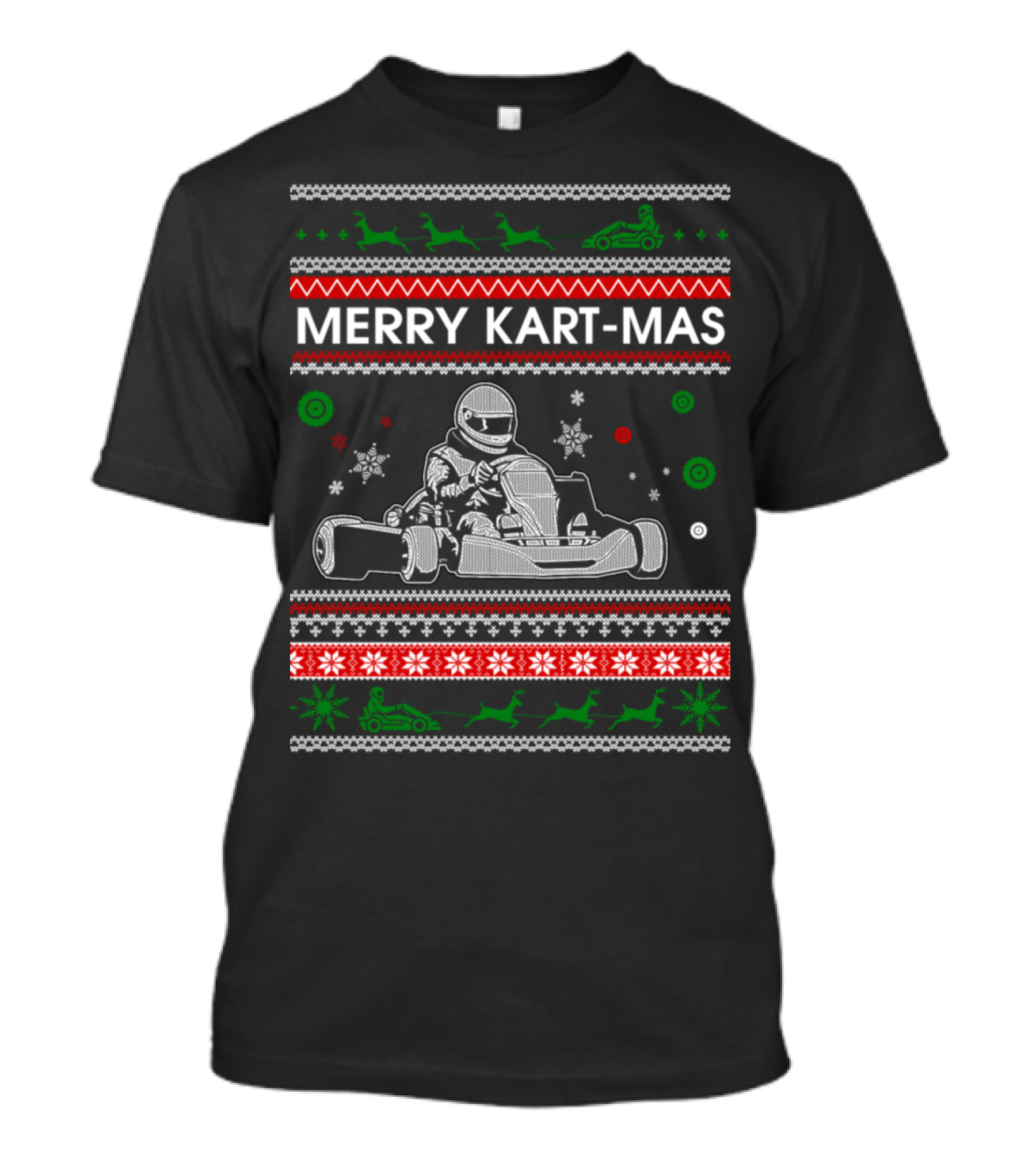 Merry Kart-Mas Go Kart Racing Holiday T-Shirt