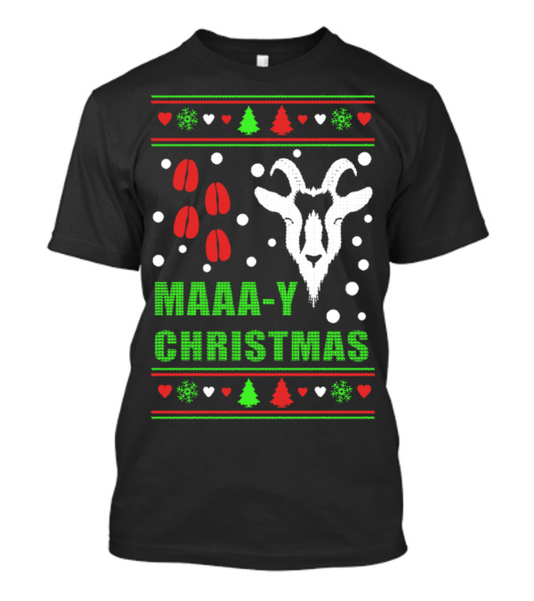 Maaa-y Christmas Goat Holiday T-Shirt