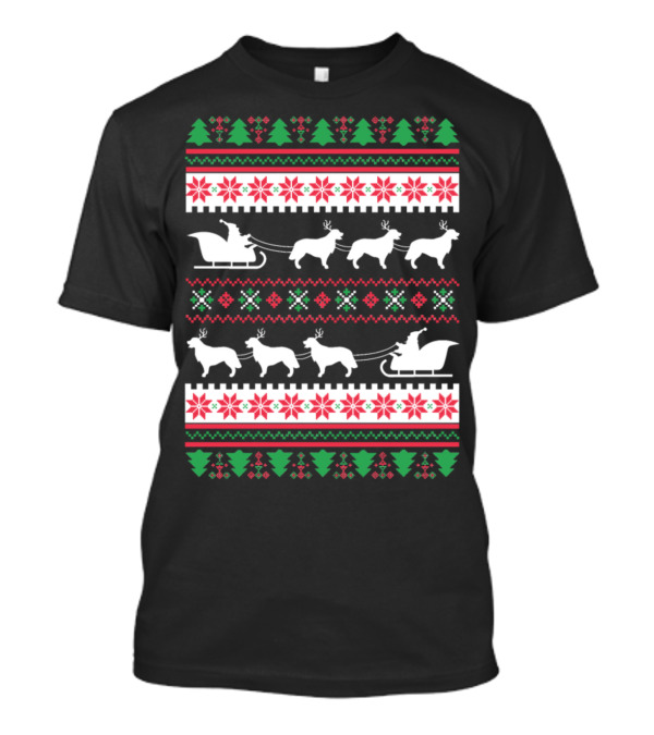 Golden Retriever Santa's Reindeer Christmas T-Shirt