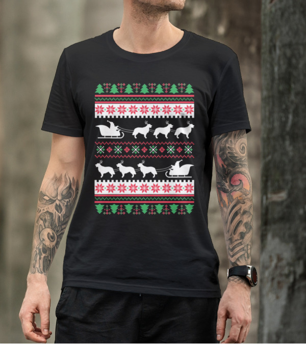 Golden Retriever Santa's Reindeer Christmas T-Shirt