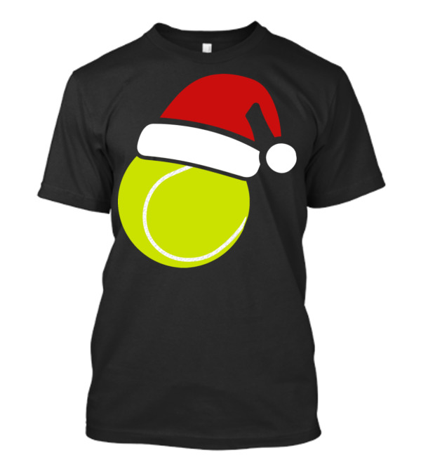 Christmas Tennis Ball Santa Hat T-Shirt
