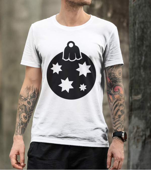 Christmas Tree Ornament Ball With Stars T-Shirt