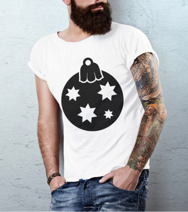 Christmas Tree Ornament Ball With Stars T-Shirt