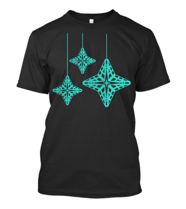 Christmas Tree Ornaments Stars Hanging Geometric T-Shirt