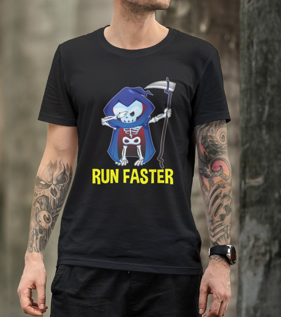 Dabbing Grim Reaper Run Faster T-Shirt