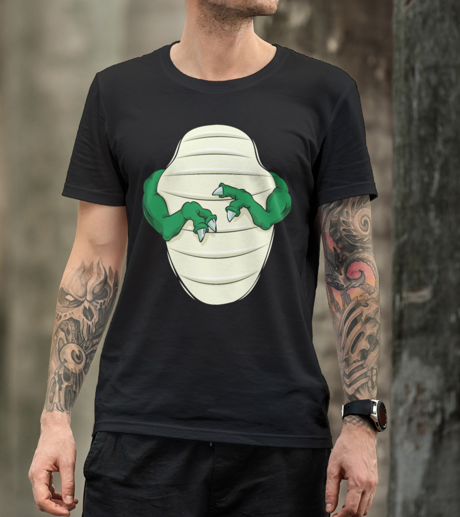 Dinosaur Ribcage With Green Claws T-Shirt