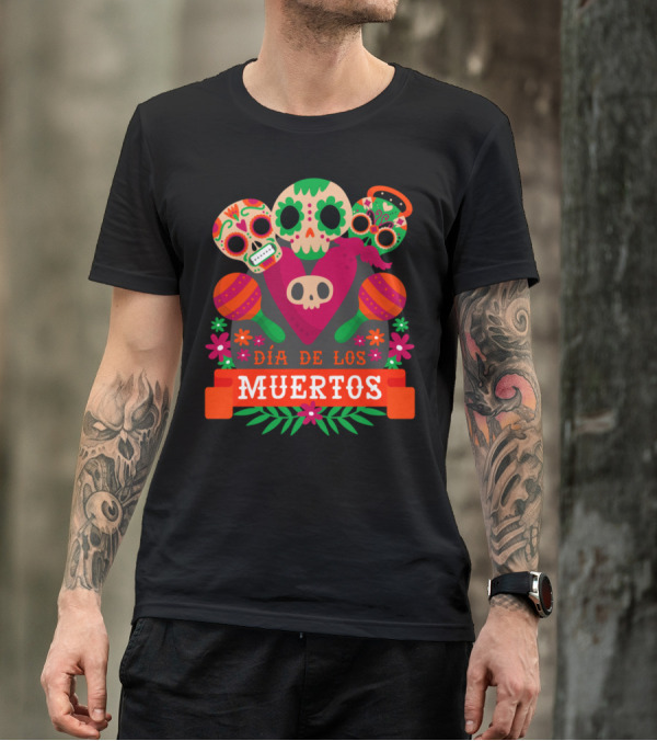 Día De Los Muertos Mexico Calavera Sugar Skull Festival T-Shirt