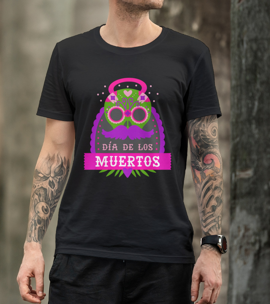 Día De Los Muertos Purple Calavera Mexican Sugar Skull T-Shirt