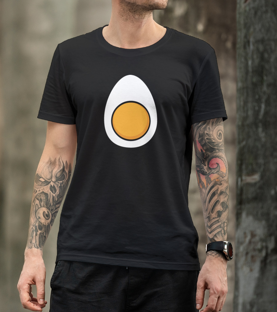 Egg Icon White And Orange Egg Shape T-Shirt