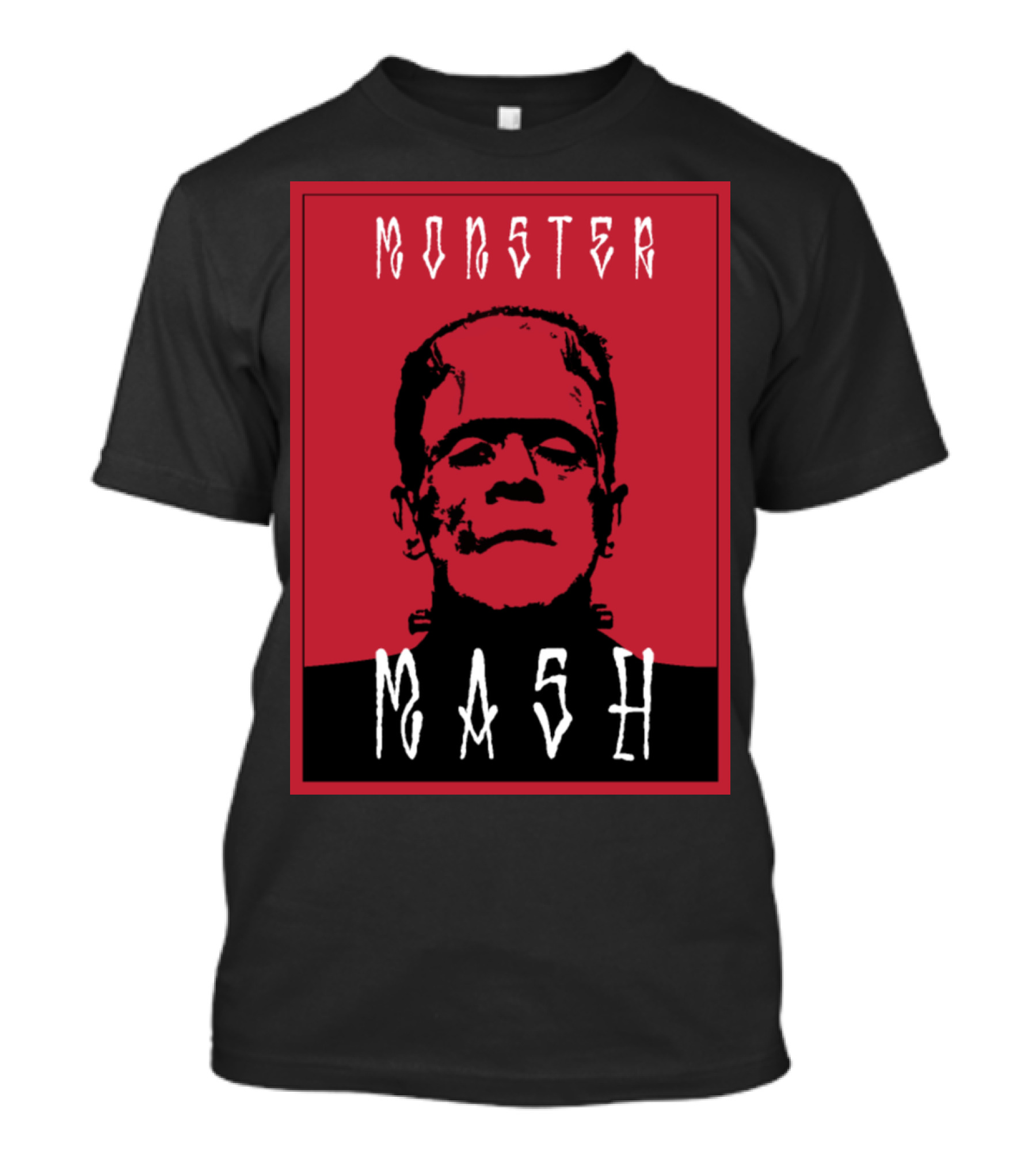 Frankenstein Monster Mash Vintage Horror Icon Text T-Shirt