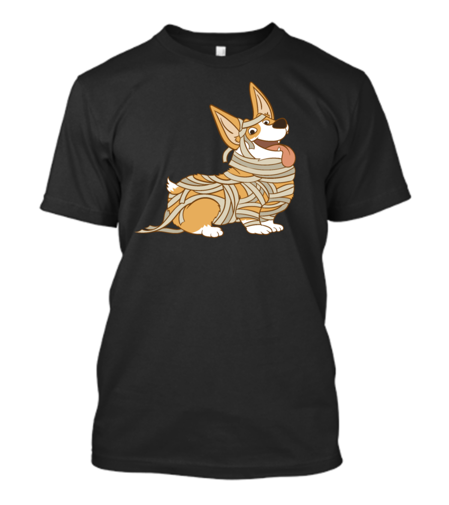 Funny Halloween Corgi Mummy Dog Costume T-Shirt
