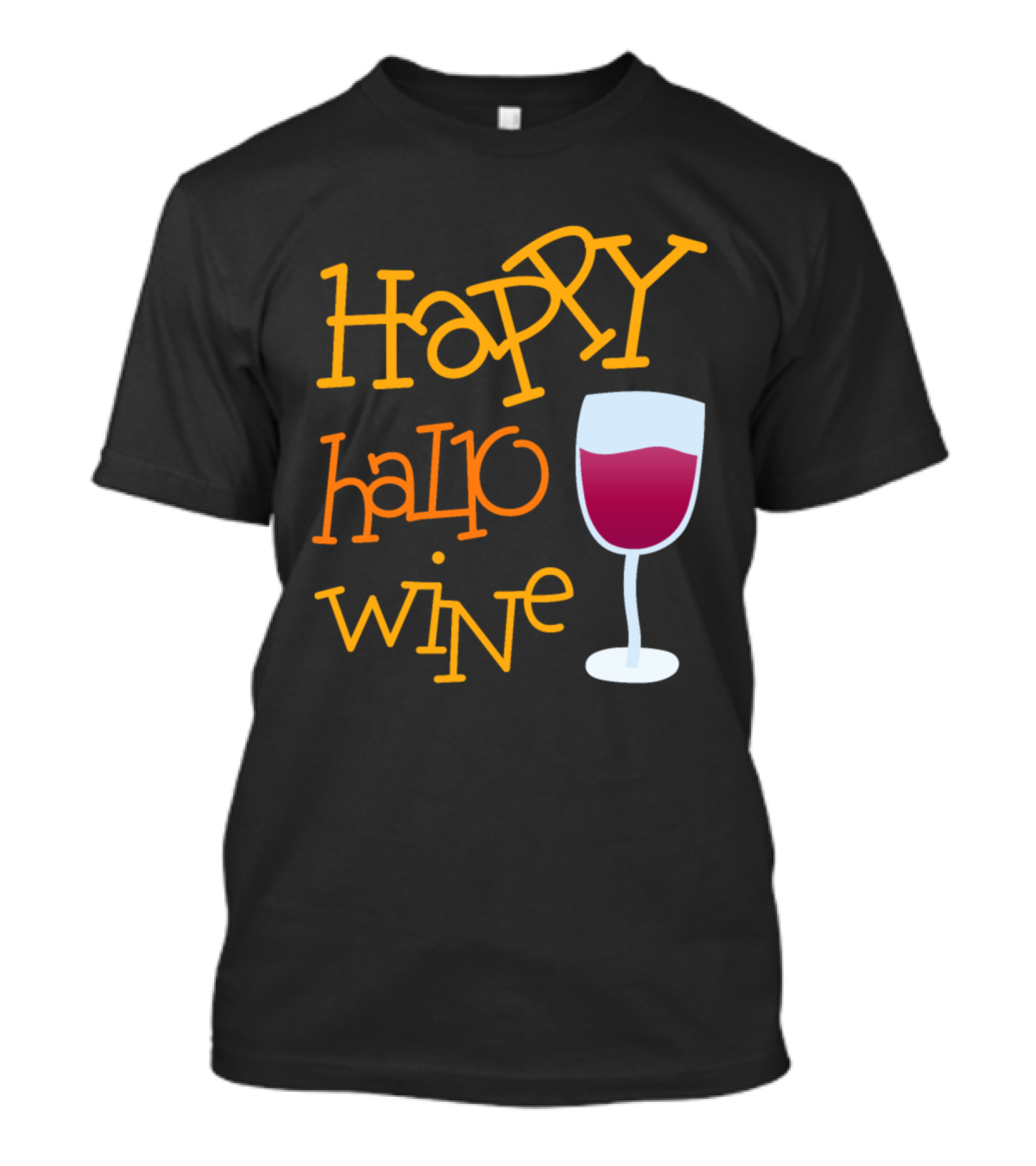 Happy Hallo Wine Funny Halloween Hellowine T-Shirt