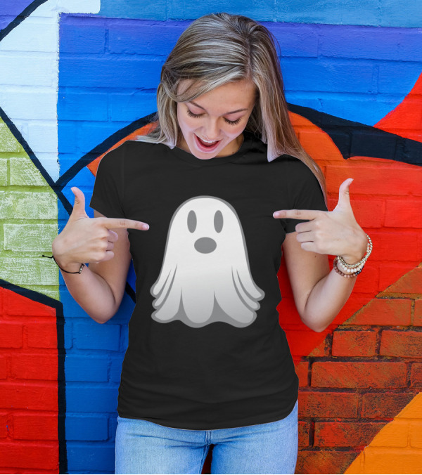 Ghost Boo Amazed Creepy Sweet Halloween T-Shirt