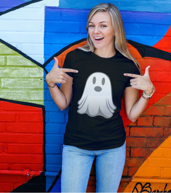 Ghost Boo Amazed Creepy Sweet Halloween T-Shirt