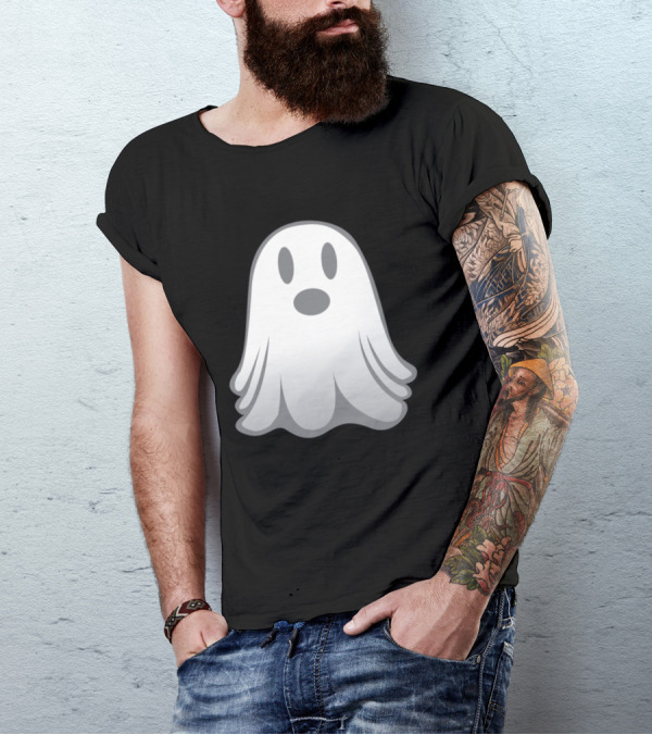 Ghost Boo Amazed Creepy Sweet Halloween T-Shirt