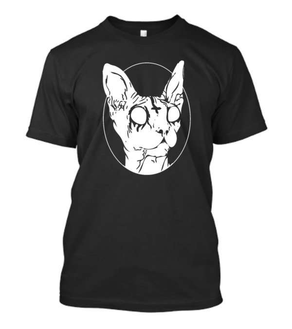 Gothic Hairless Cats Pentagram Satanic Symbols T-Shirt