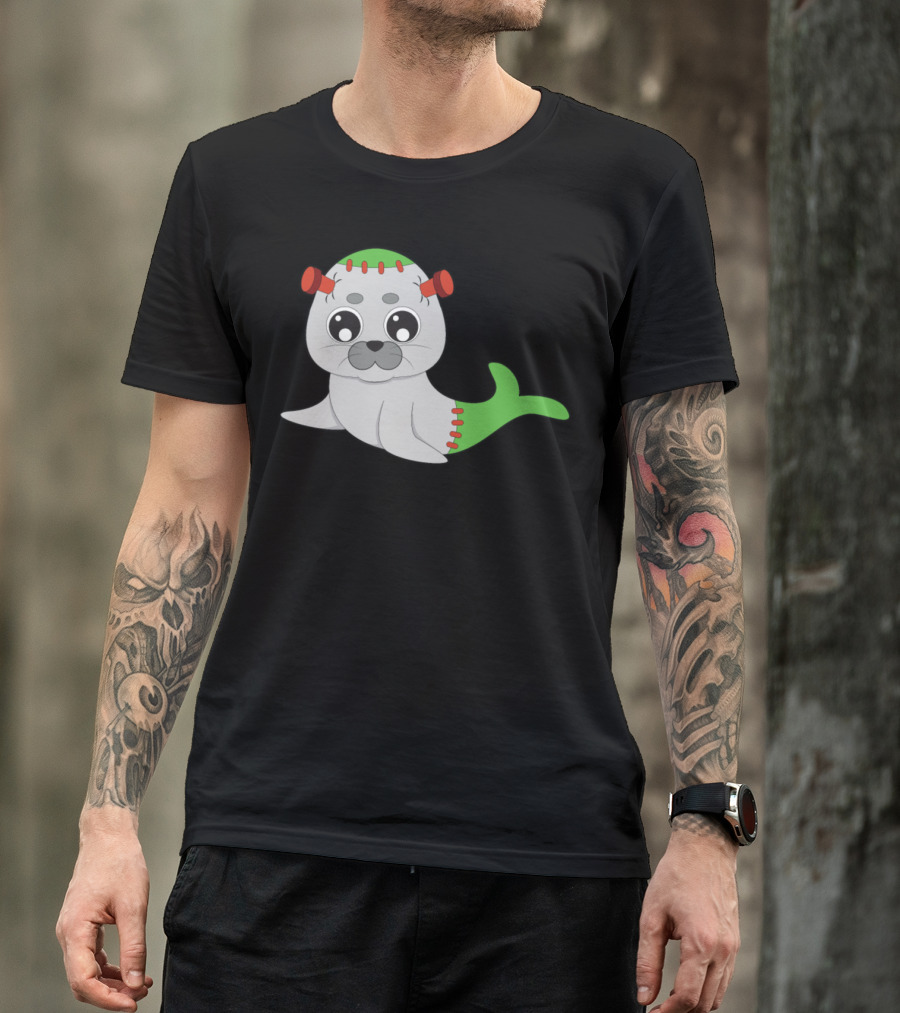Halloween Frankenstein Cute Seal Animal T-Shirt