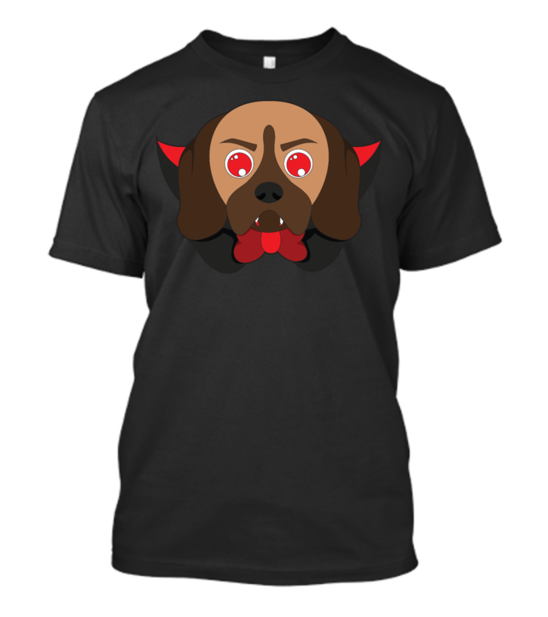 Halloween Animals Dog Vampire Devil Ears T-Shirt